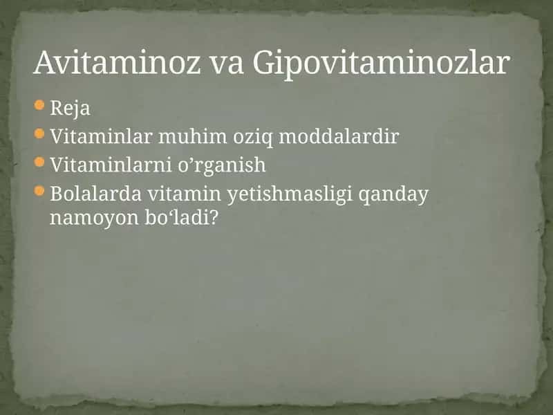 Vitaminlar
