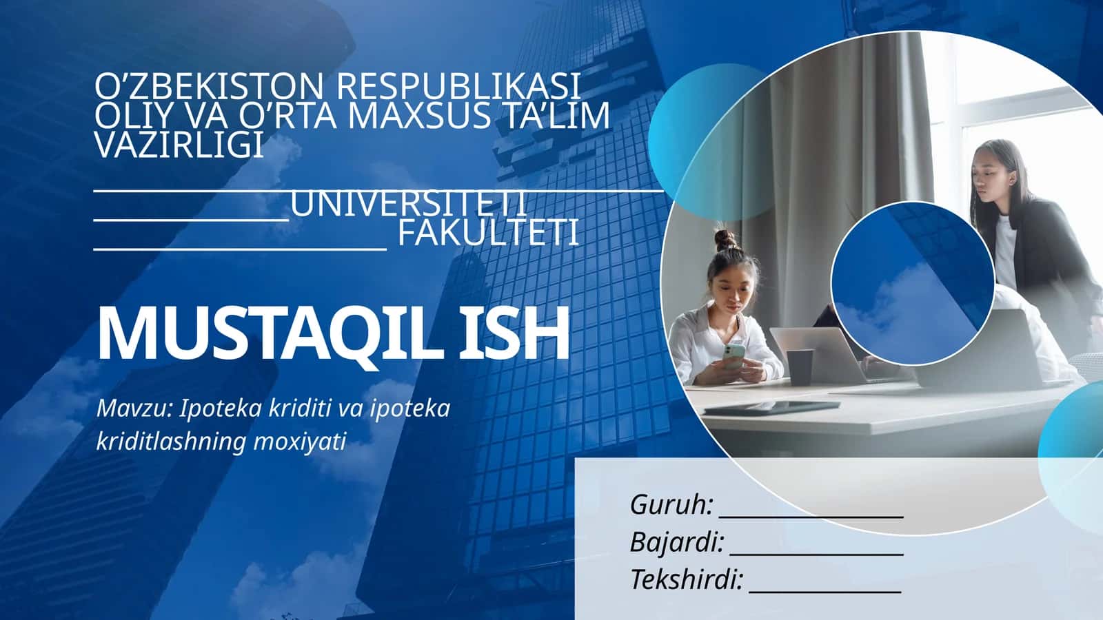 Ipoteka kriditi va ipoteka kriditlashning moxiyati