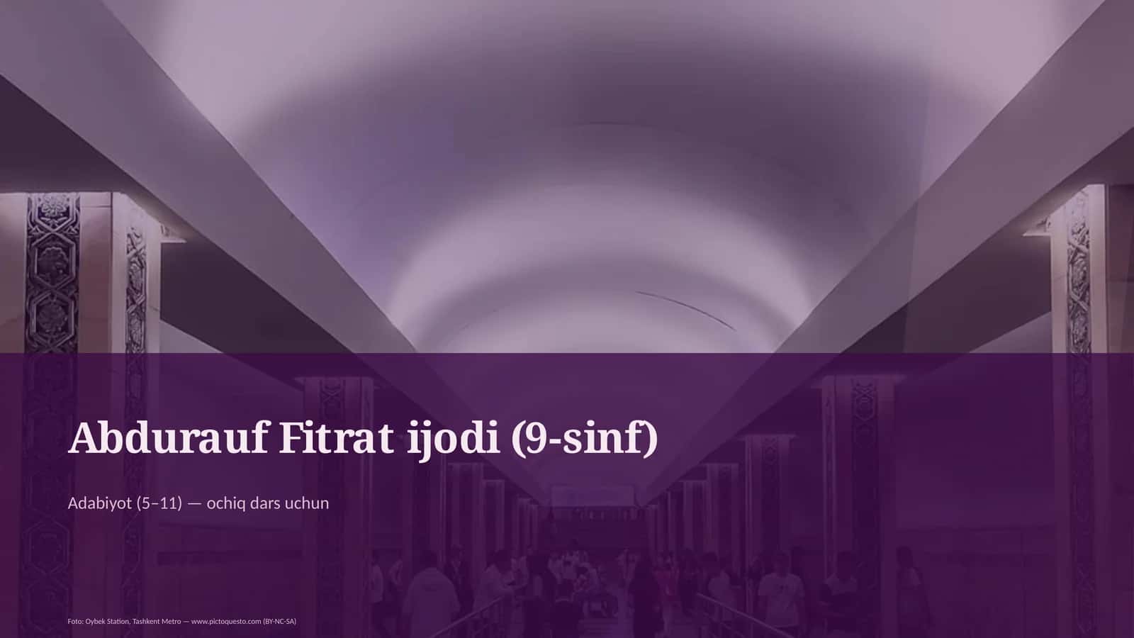 Abdurauf Fitrat ijodi (9-sinf)