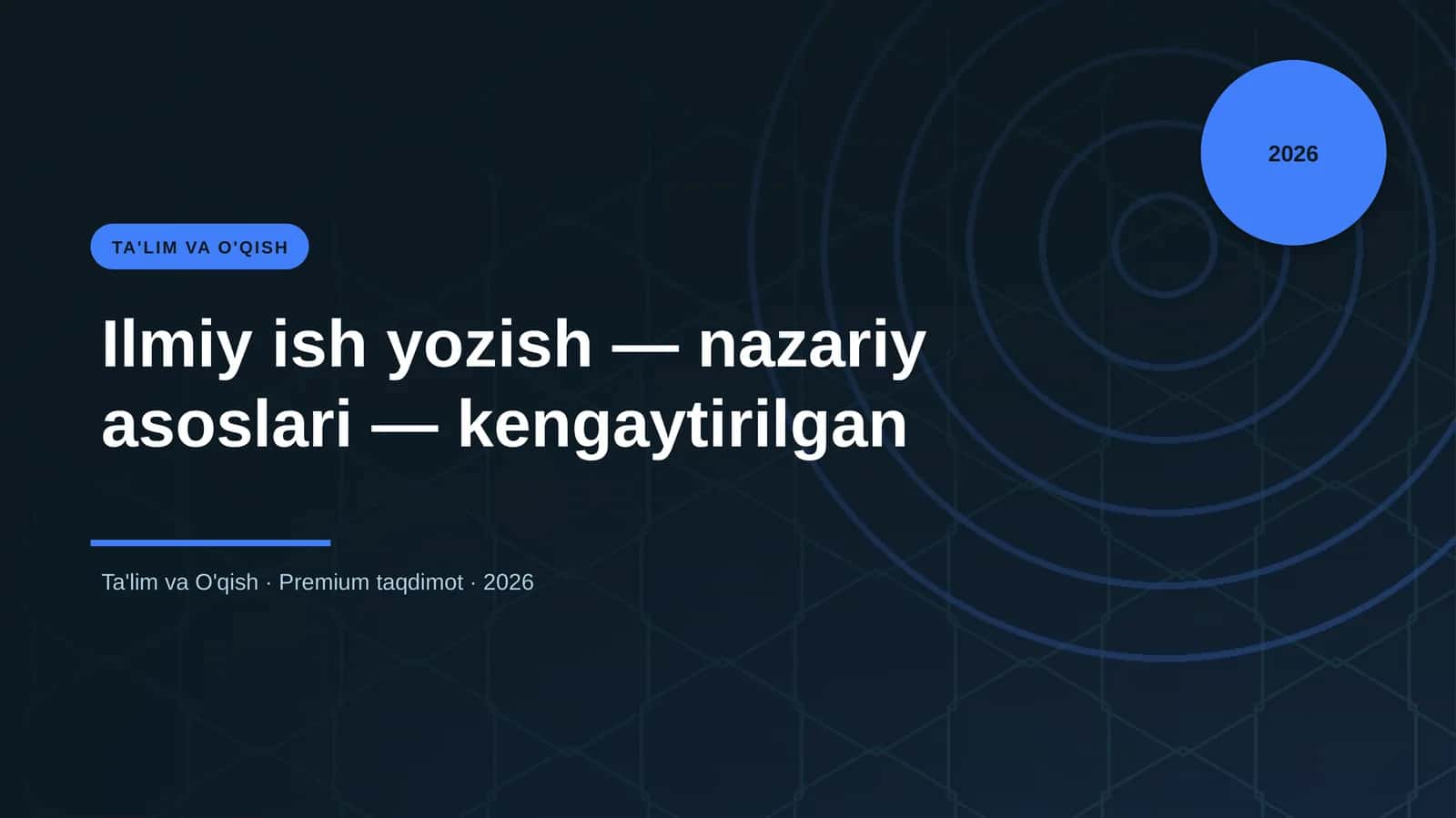 Ilmiy ish yozish