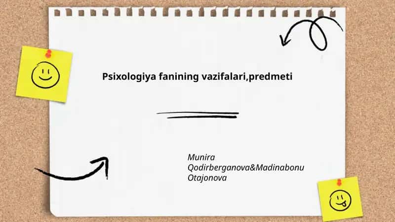Psixologiya fanining vazifalari,predmeti