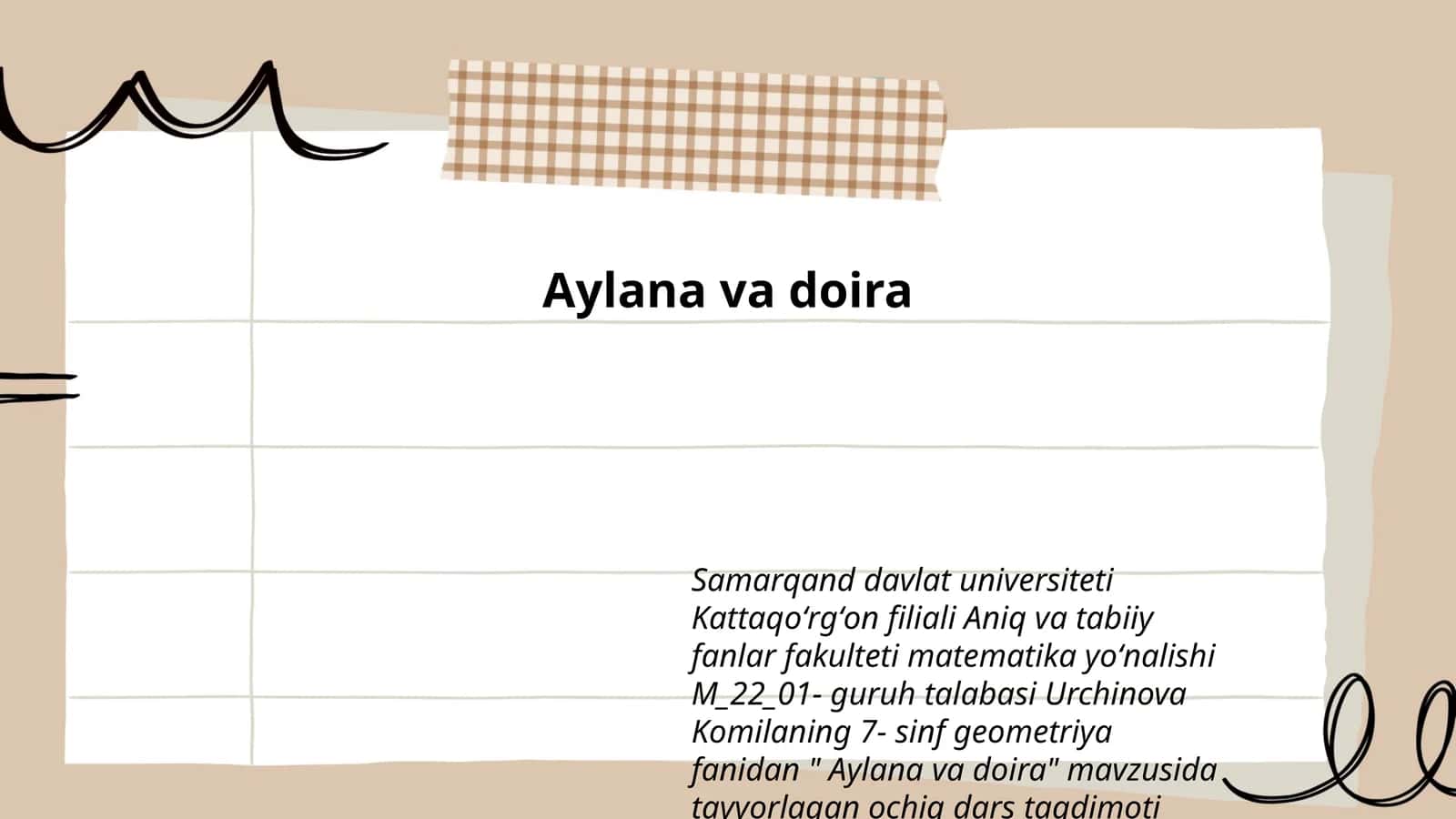 Aylana va doira