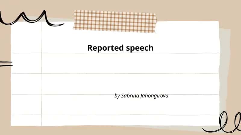 Reported speech