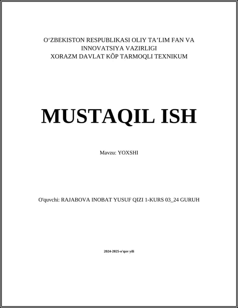 Yaxshi odob-axloq