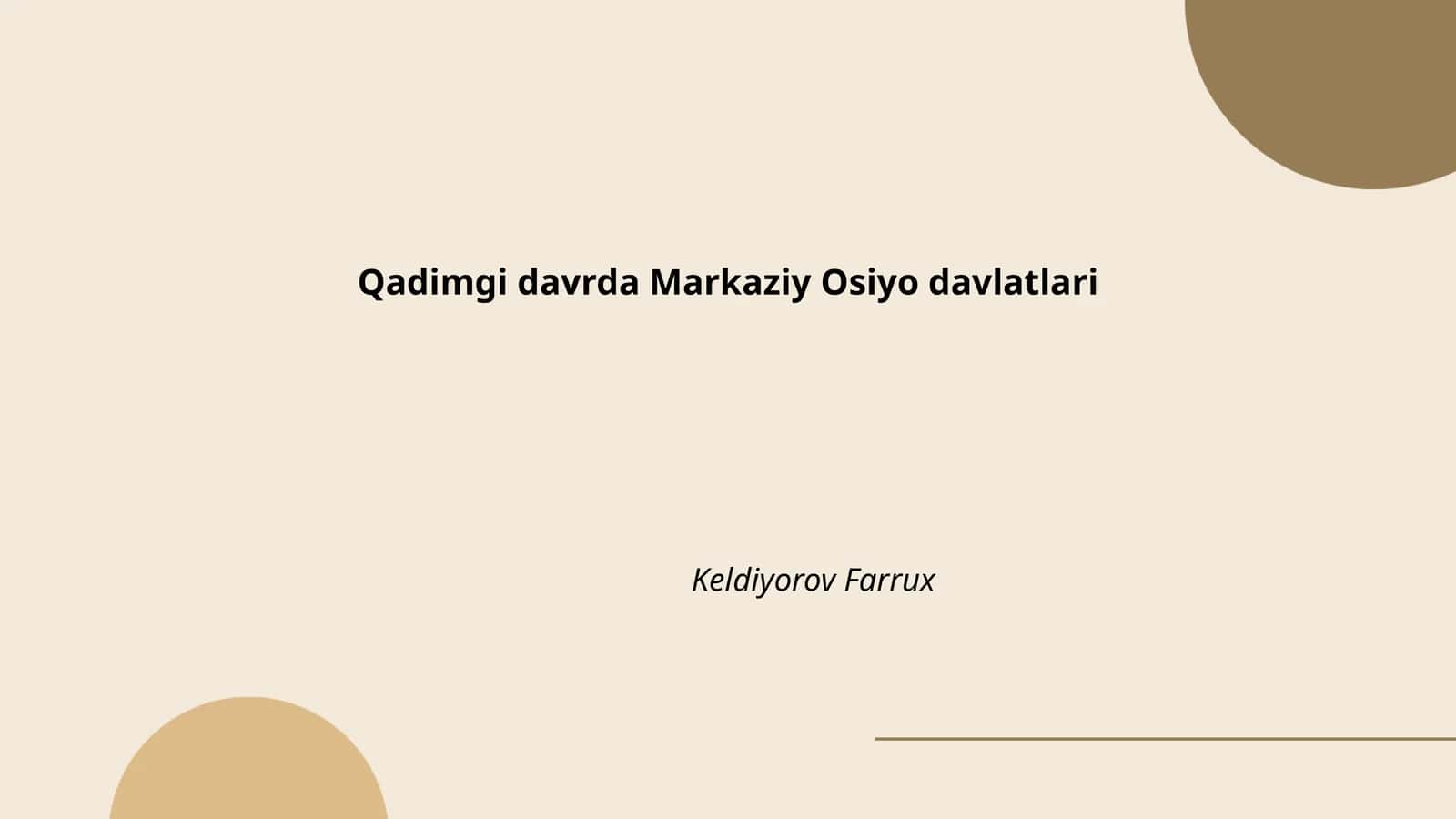 Qadimgi So'g'diyona tarixi