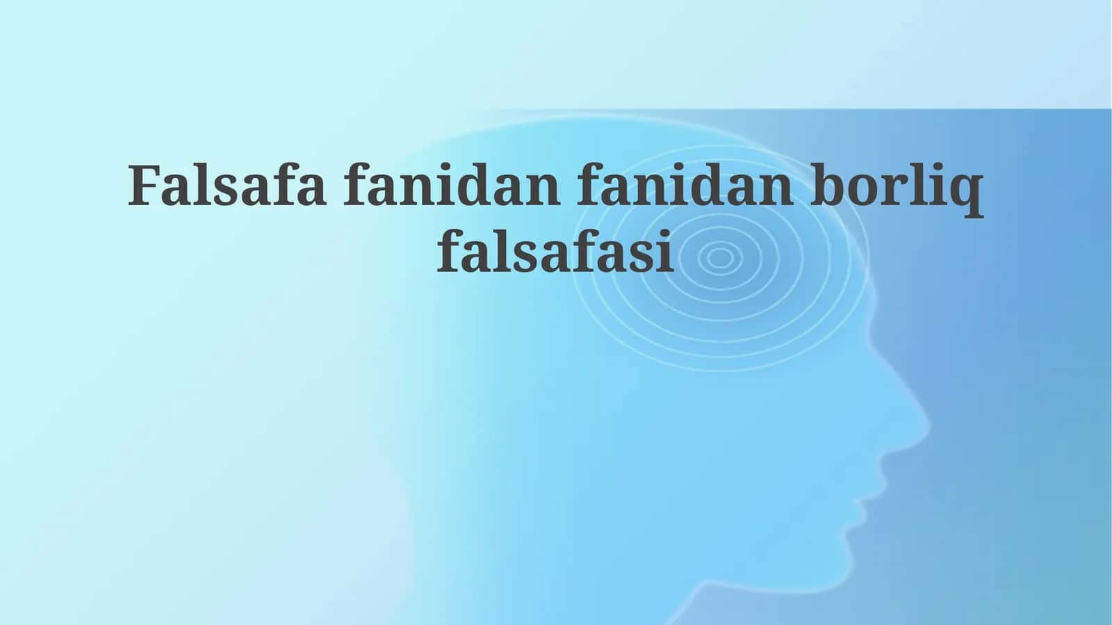 Ontologiyaga kirish: Borliqning mohiyatini o'rganish