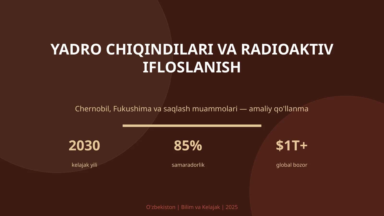 YADRO CHIQINDILARI VA RADIOAKTIV IFLOSLANISH