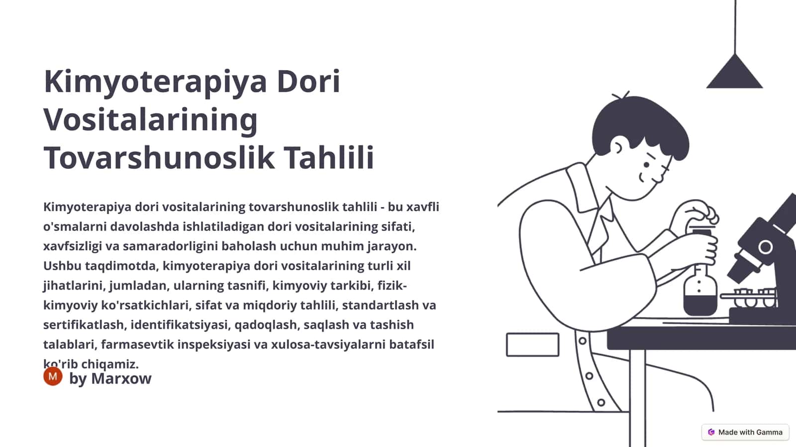 Kimyoterapiya Dori Vositalarining Tovarshunoslik Tahlili