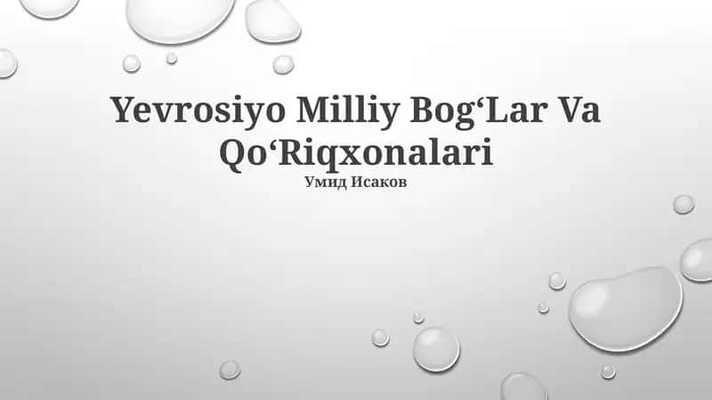 Yevrosiyo Milliy BogʻLar Va QoʻRiqxonalari