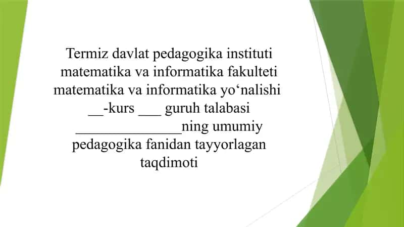Shaxsning rivojlanishi, tarbiyasi va ijtimoiylashuvi. Yaxlit pedagogik jarayon mavzusida taqdimot