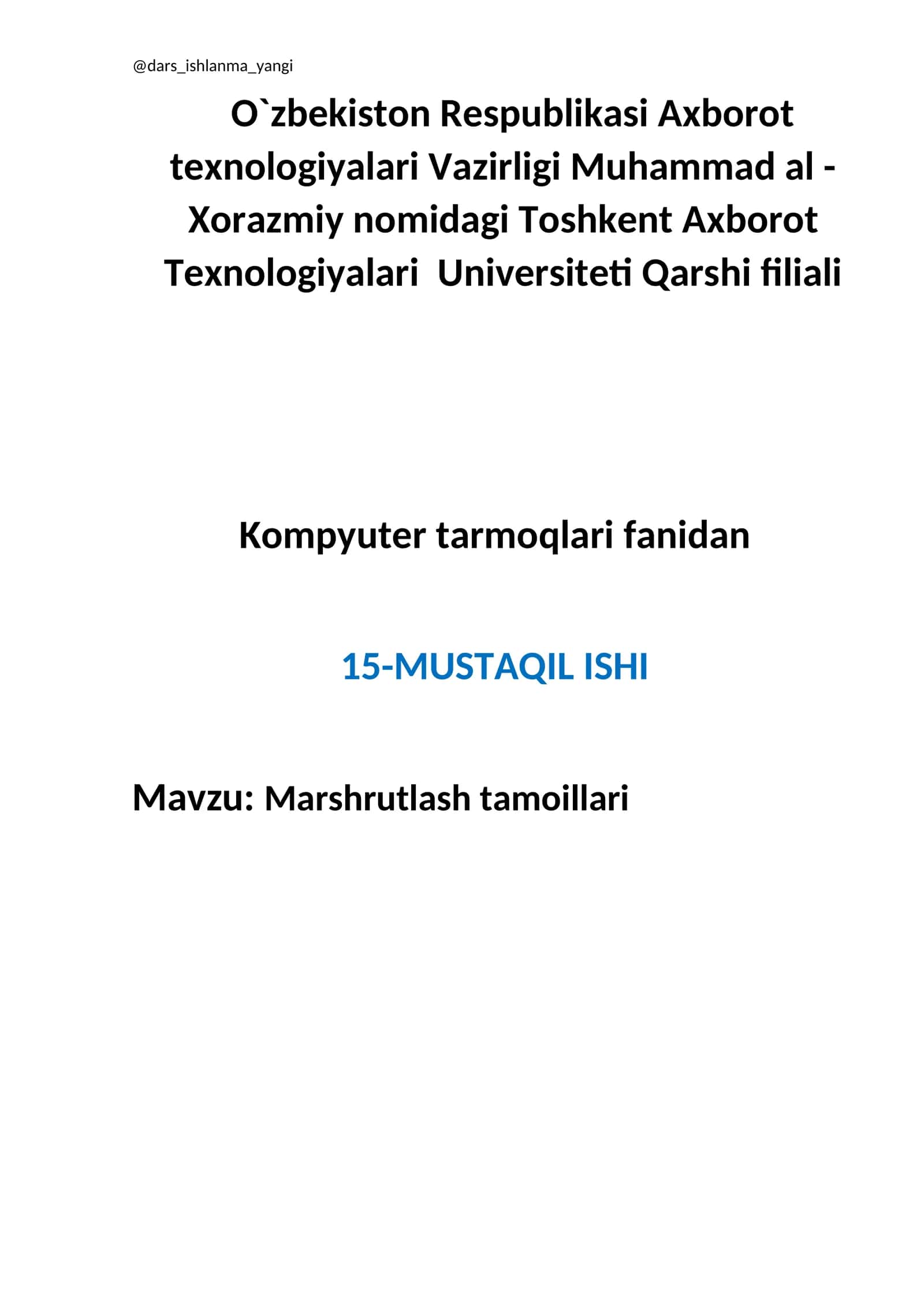 Marshrutlash tamoillari