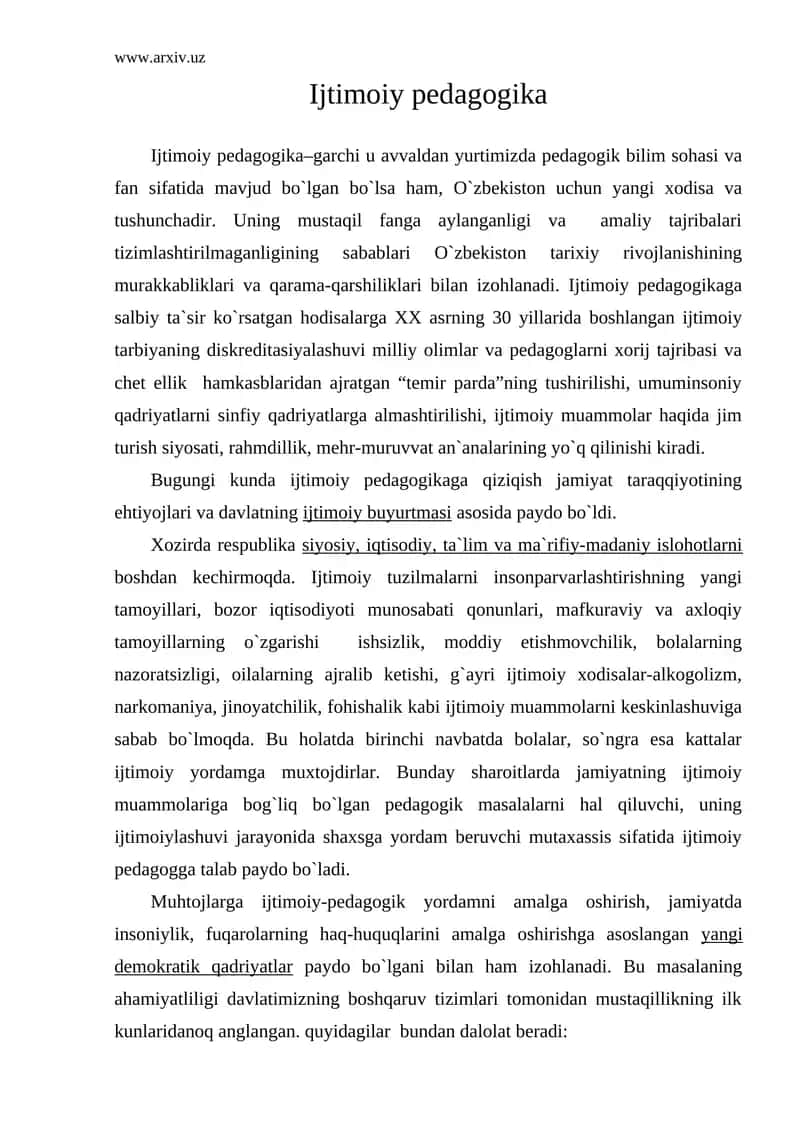 Ijtimоiy pеdаgоgikа