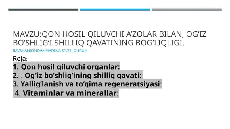 Og'iz bo'shlig'ining shilliq qavati