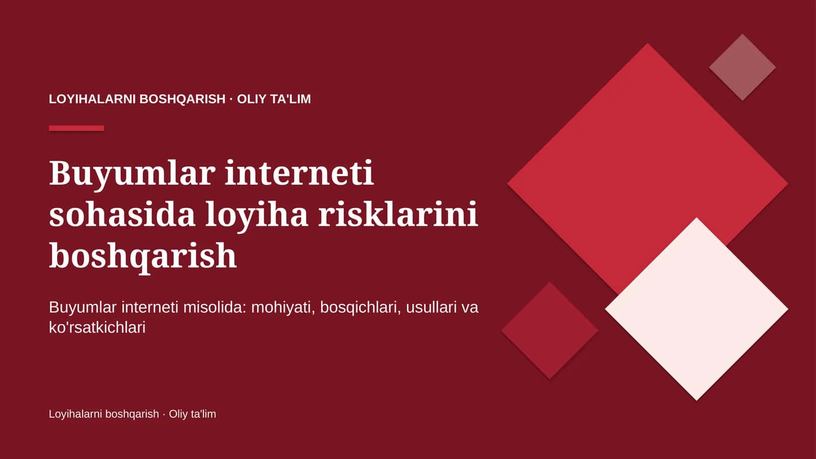 buyumlar interneti sohasida loyiha risklarini boshqarish 7138
