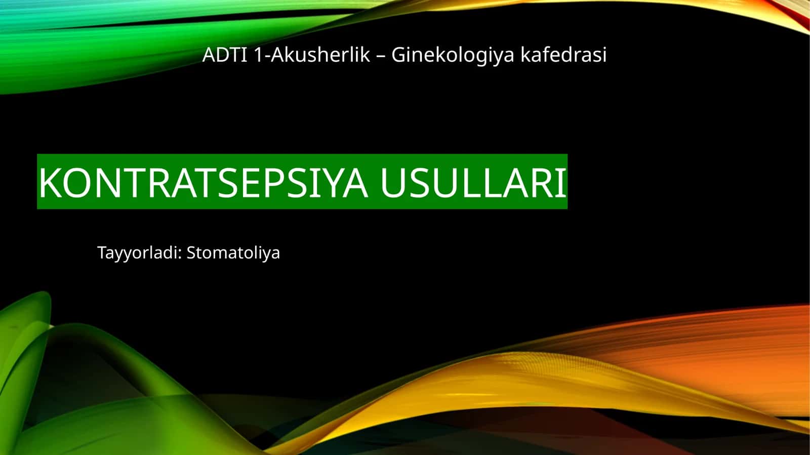 Kontratsepsiya usullari