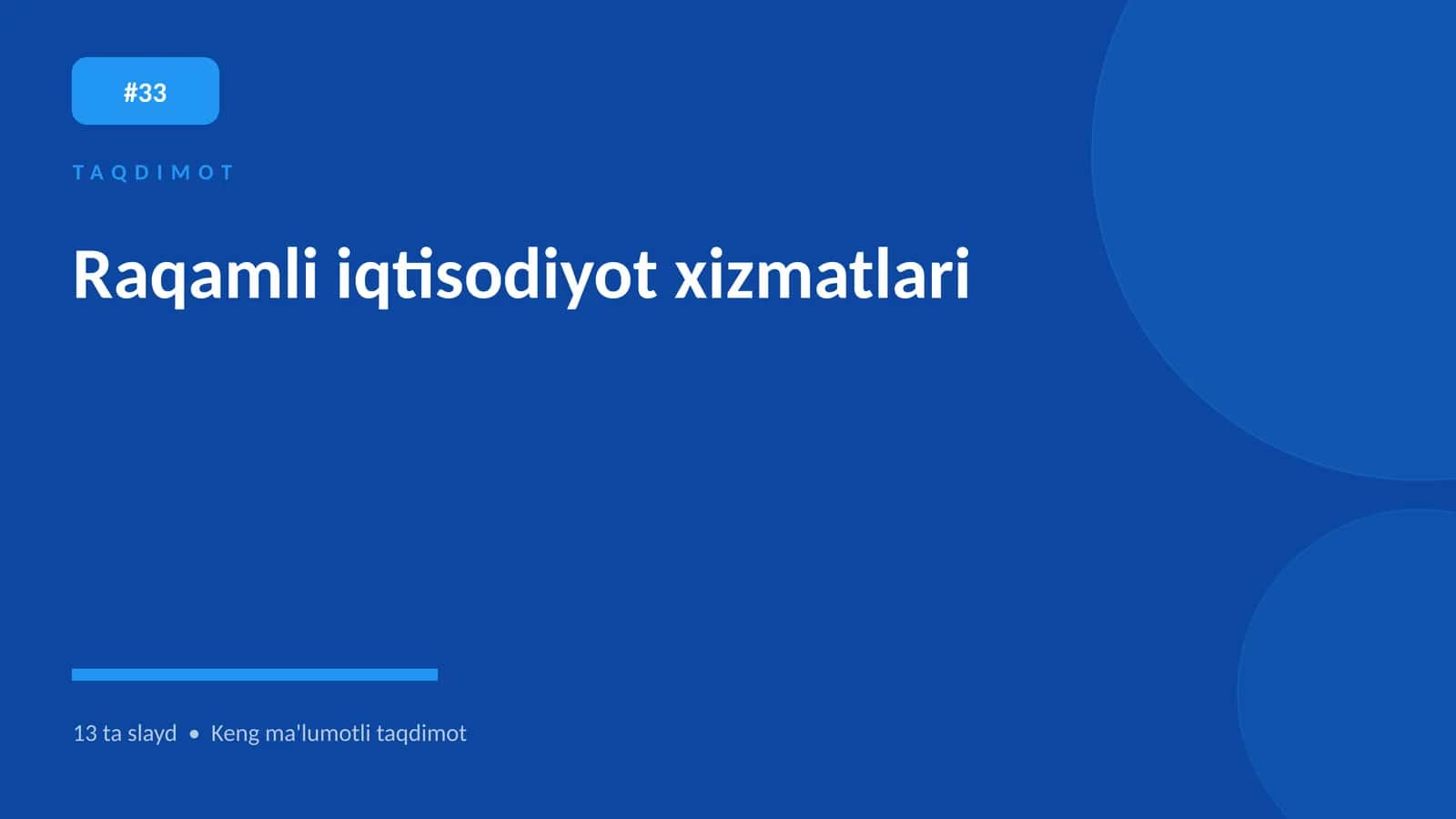 Raqamli iqtisodiyot xizmatlari