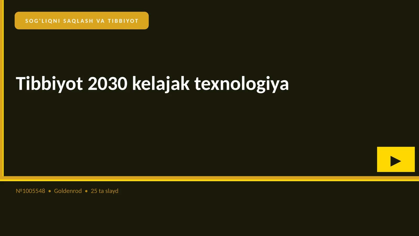 Tibbiyot 2030 kelajak texnologiya