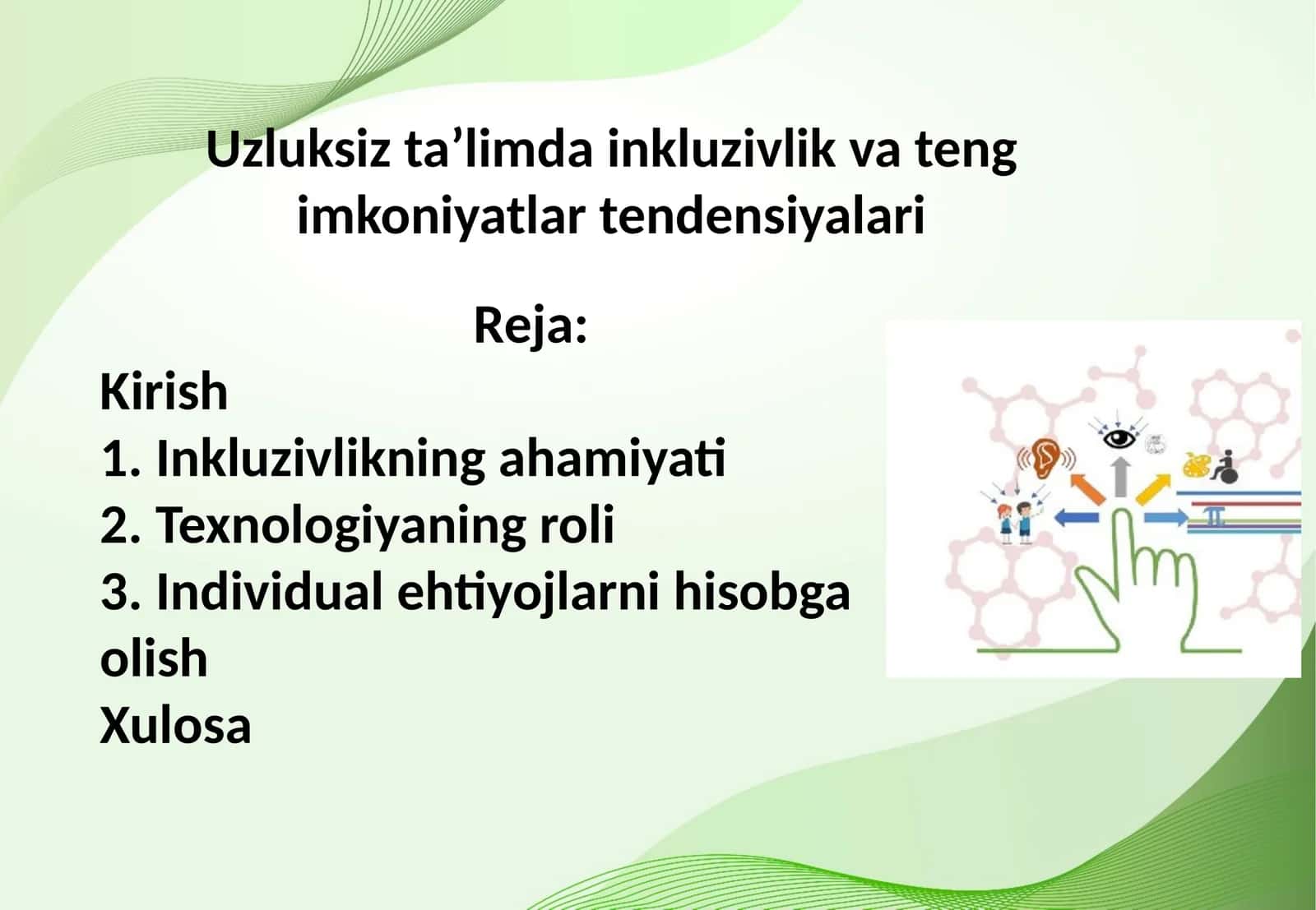 Uzluksiz ta’limda inkluzivlik va teng imkoniyatlar tendensiyalari