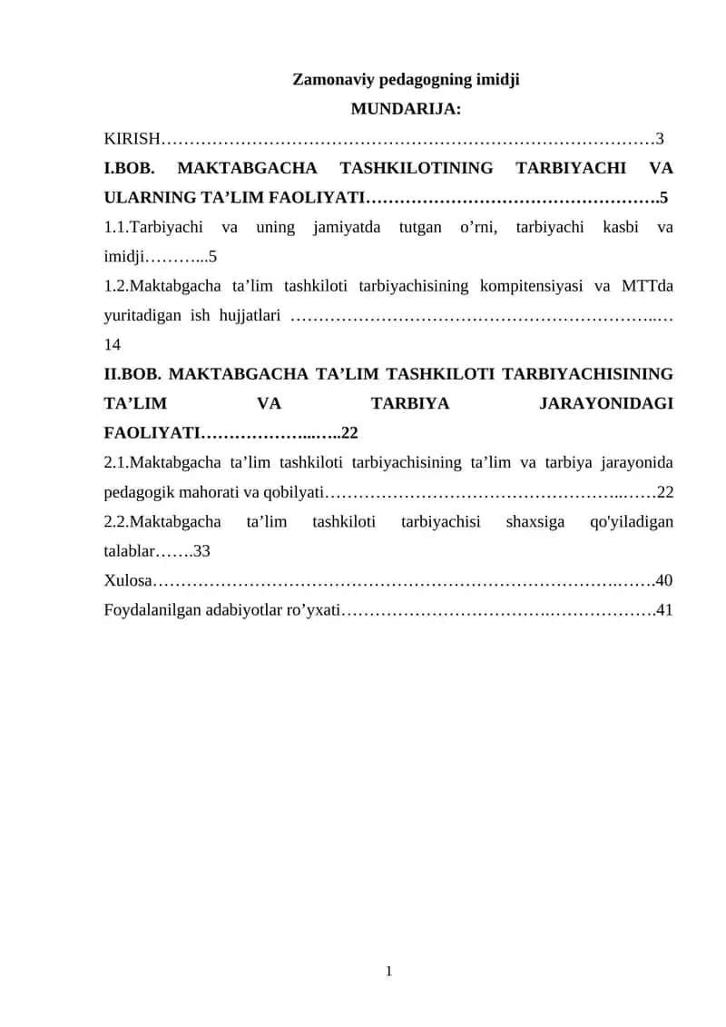 Zamonaviy pedagogning imidji