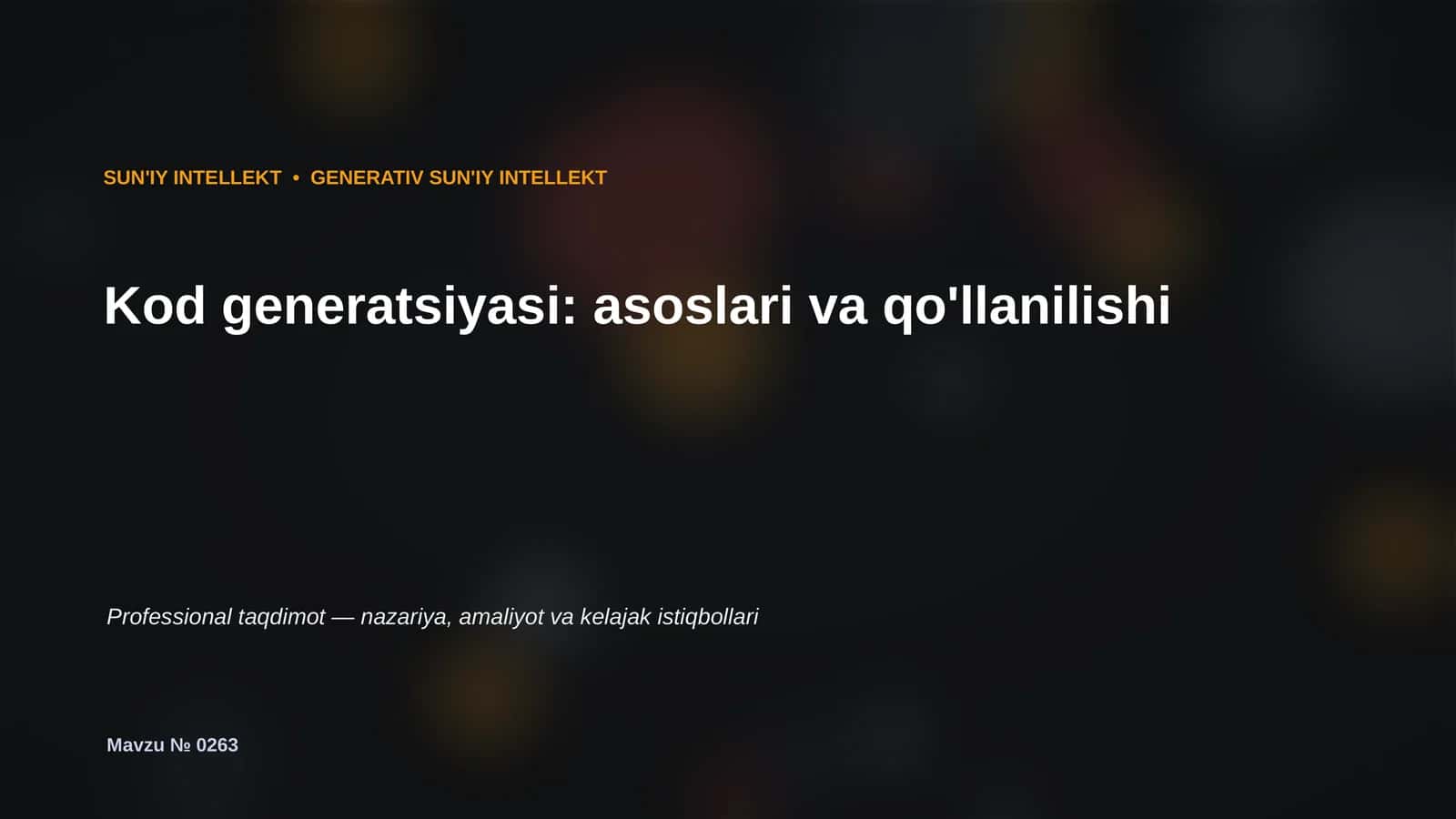 Generativ SUN'IY INTELLEKT