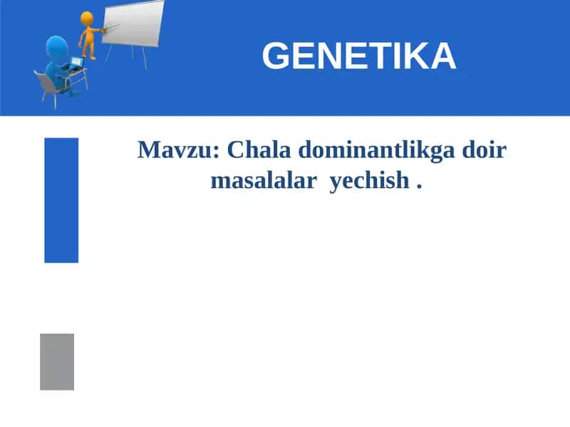 Chala dominantlikga doir masalalar yechish