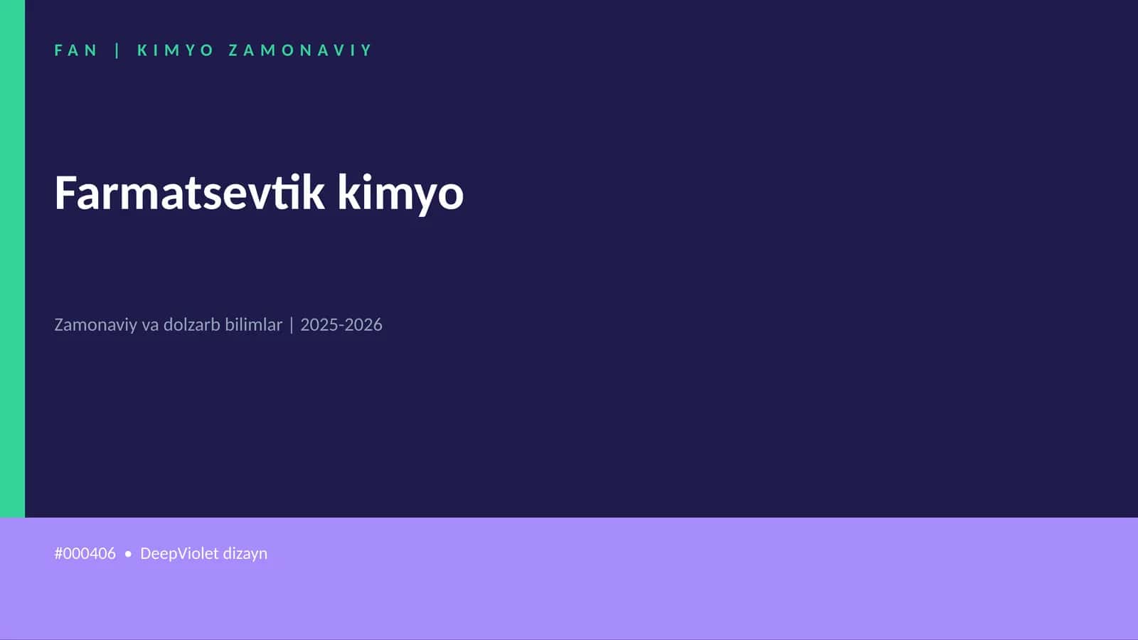 Farmatsevtik kimyo