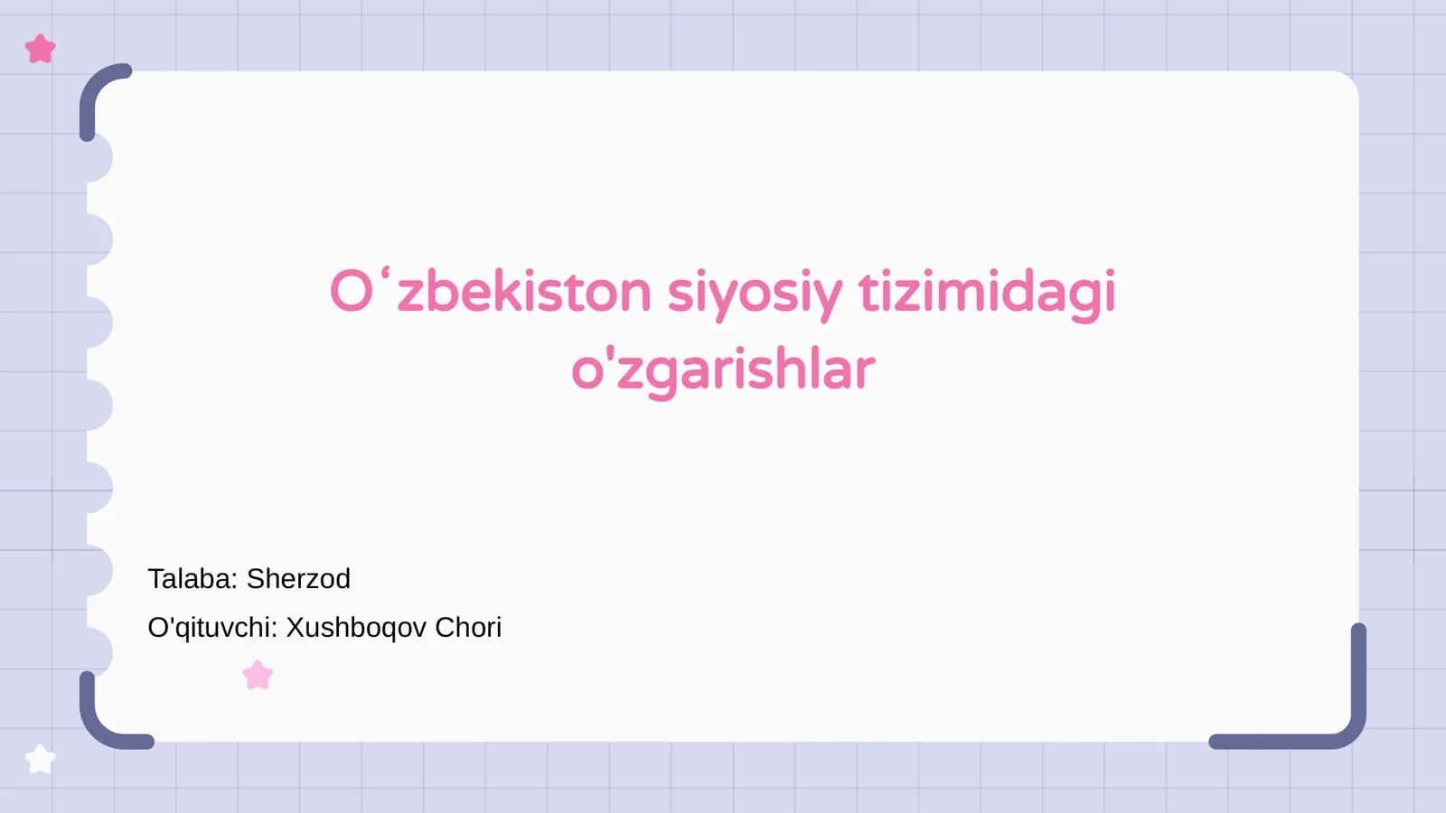 Oʻzbekiston siyosiy tizimidagi o'zgarishlar