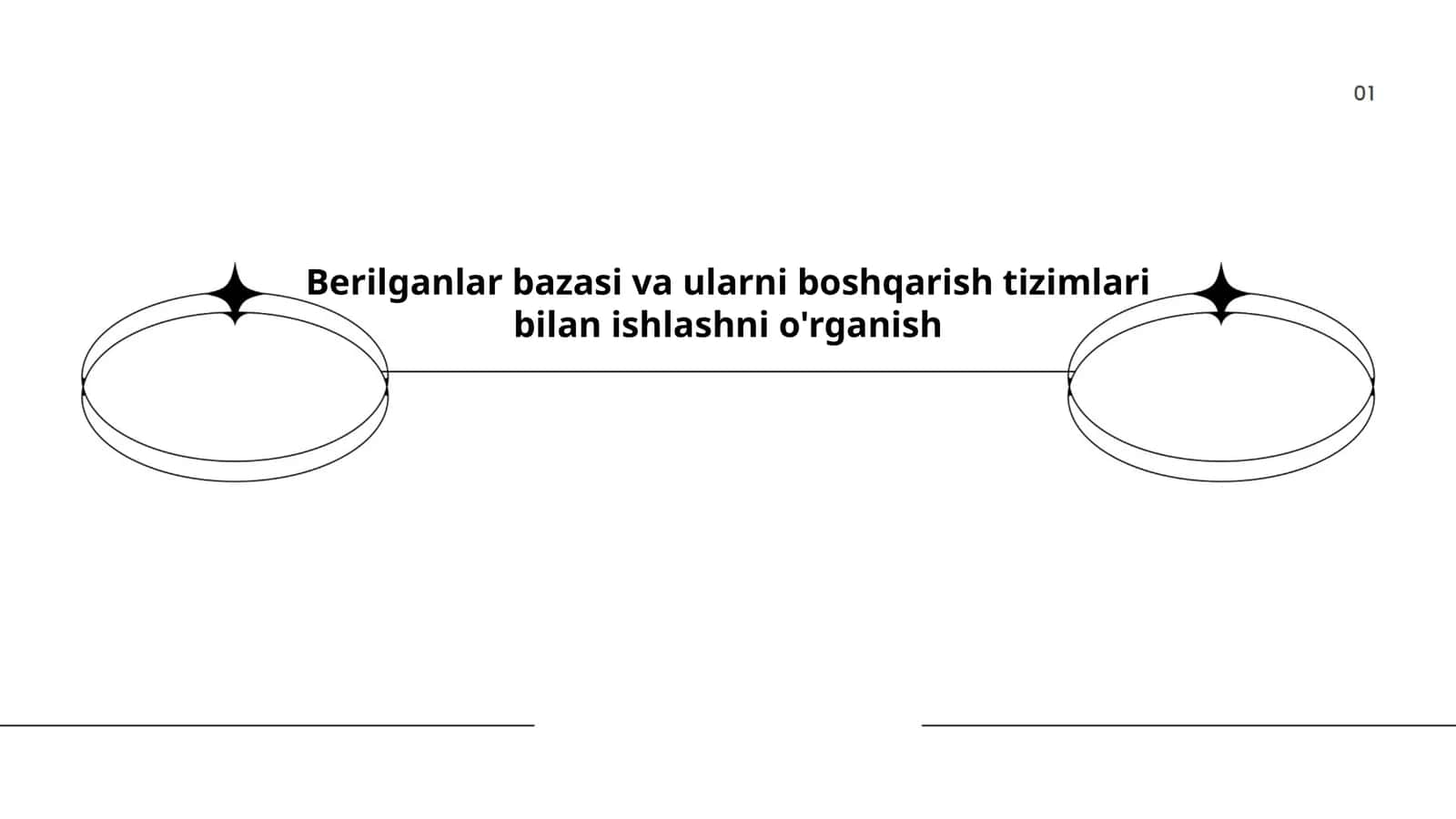 Berilganlar bazasi va ularni boshqarish tizimlari bilan ishlashni o'rganish