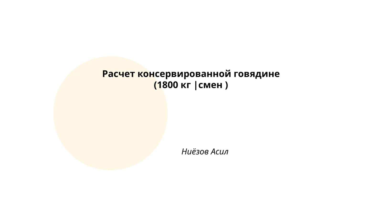 Расчет консервированной говядине