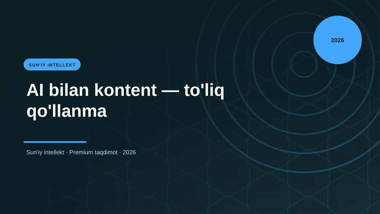 Sun'IY INTELLEKT