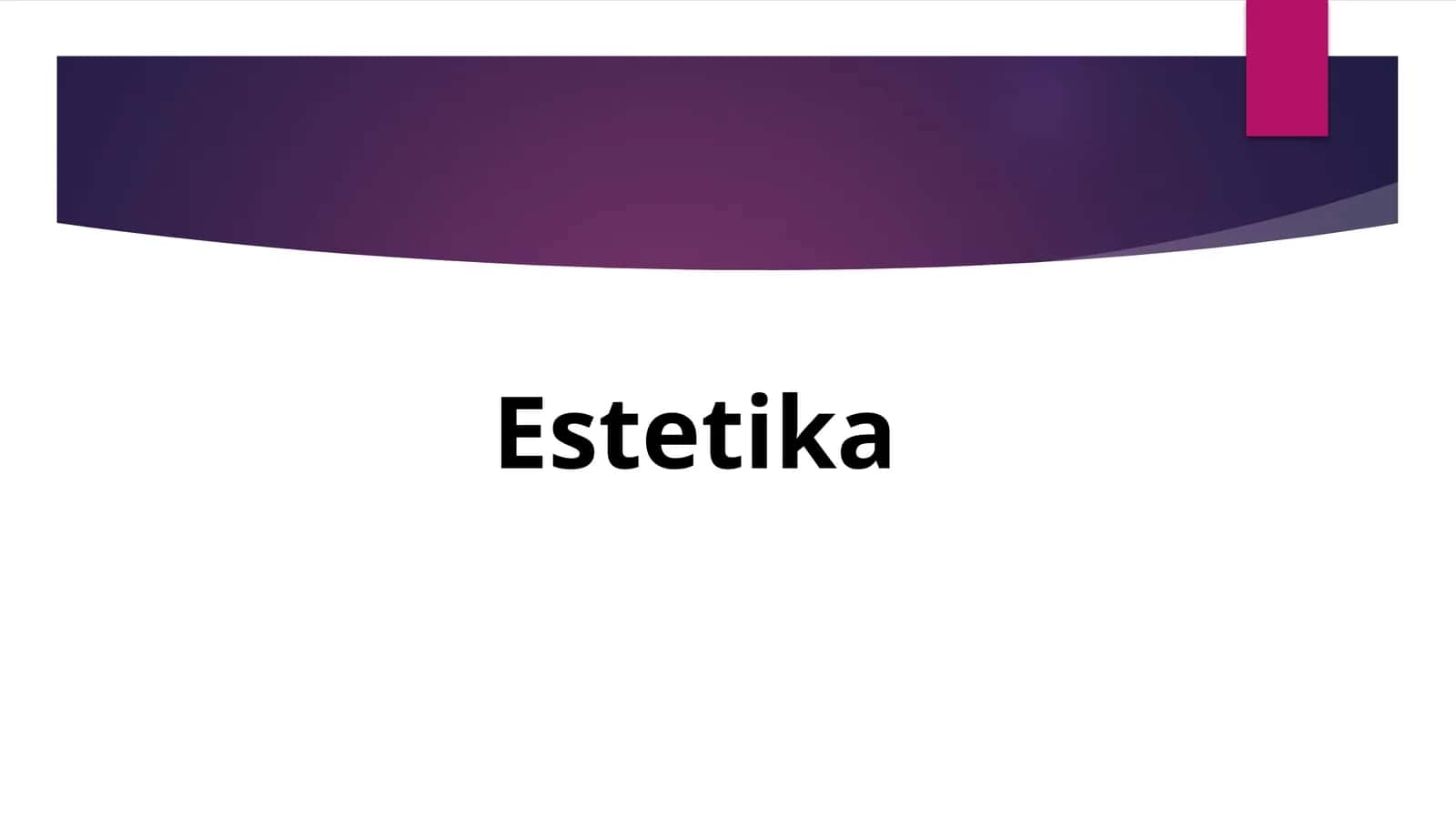 Estetika