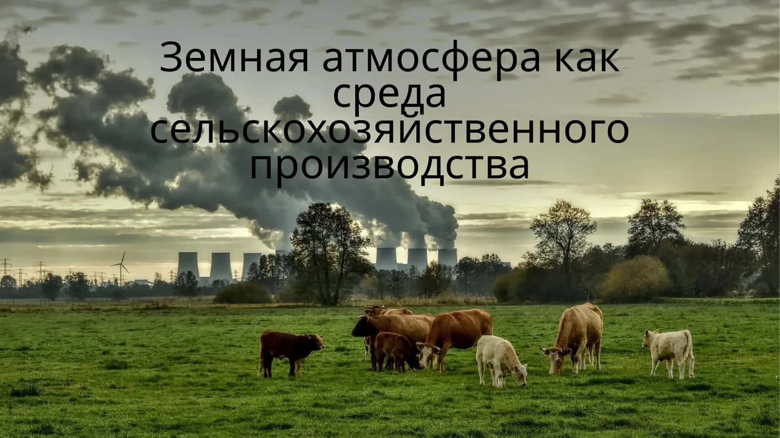 Атмосфера как среда сельскохозяйственного производства