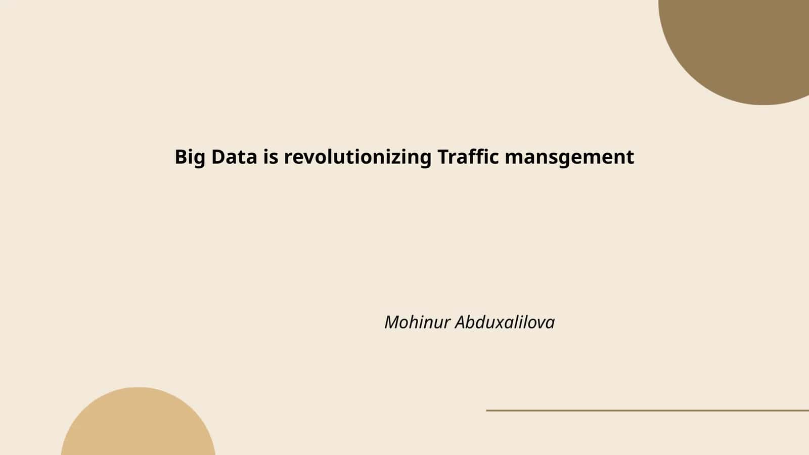 Real-time Traffic Monitoring