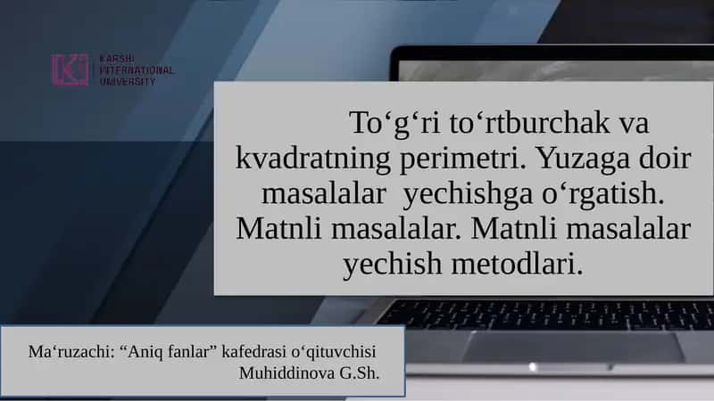 Ko‘pburchaklarbilantanishtirish