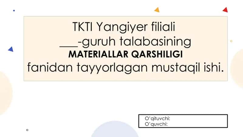 EGILISHDAGI ZO‘RIQISH KUCHLARI