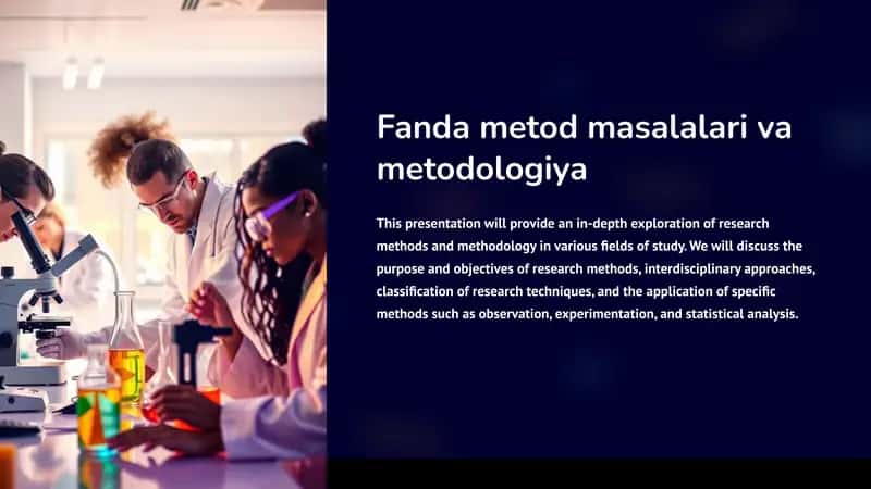 Fanda metod masalalari va metodologiya