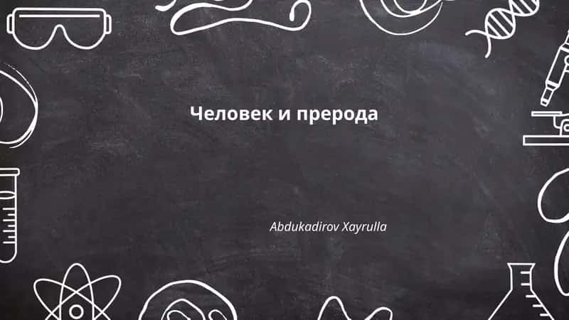 Человек и прерода