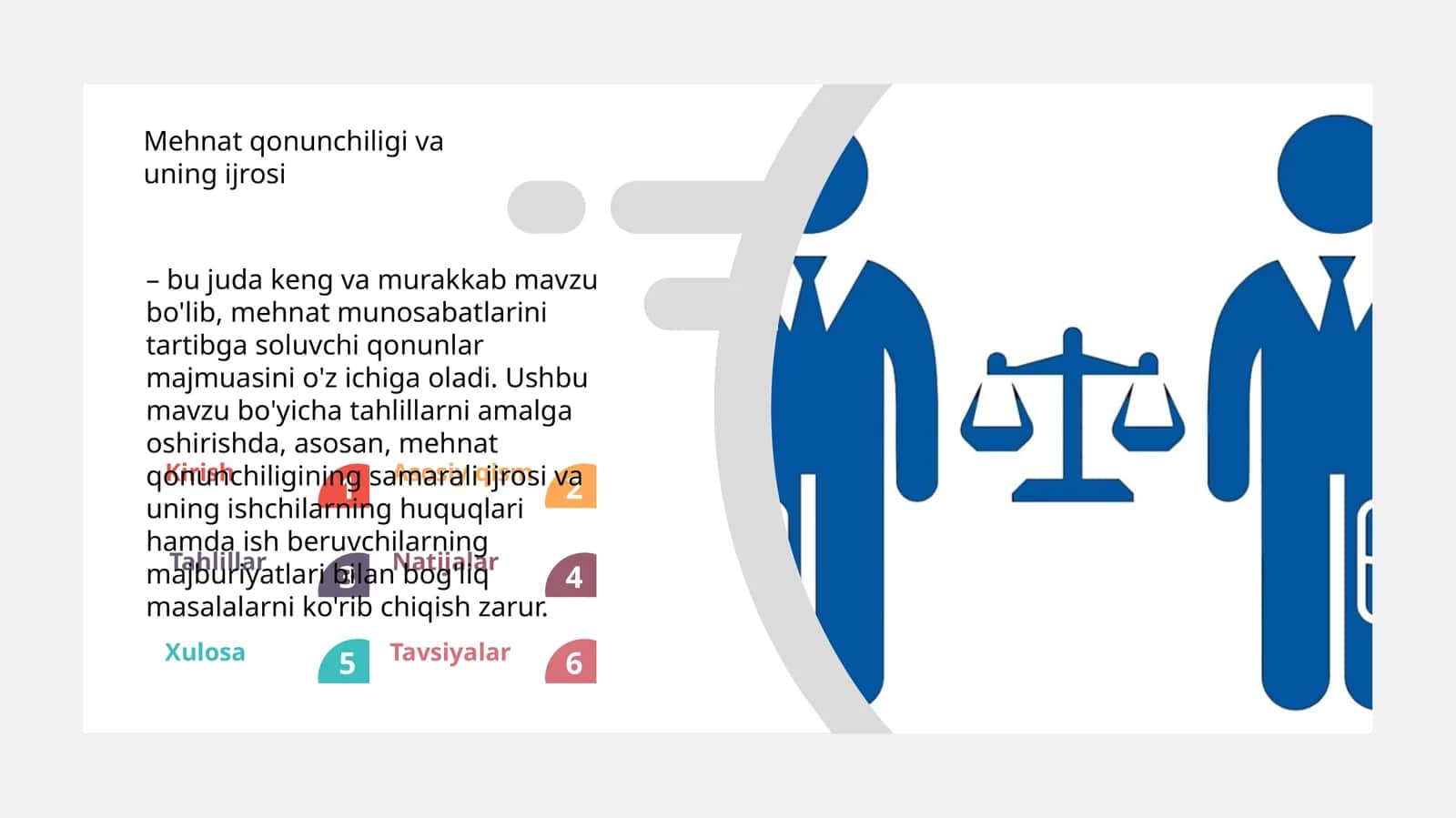Mehnat qonunchiligi va uning ijrosi