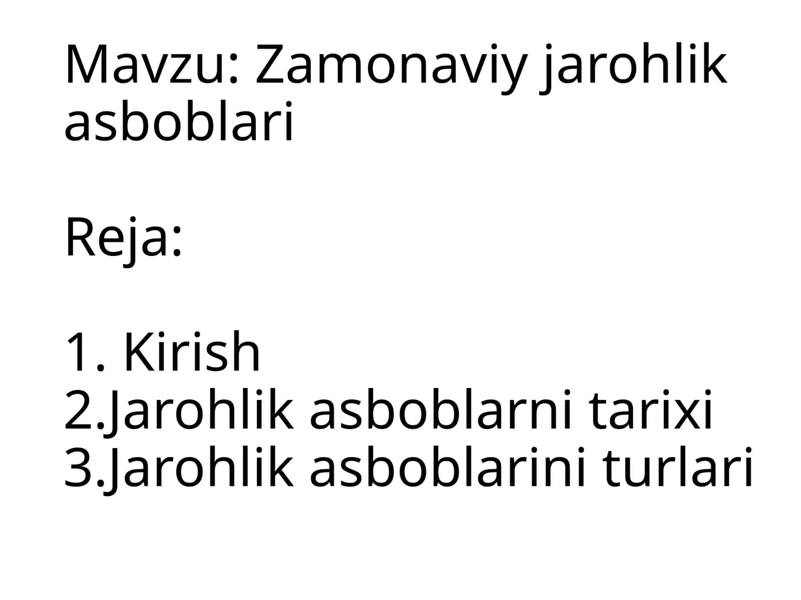 Zamonaviy jarohlik asboblari