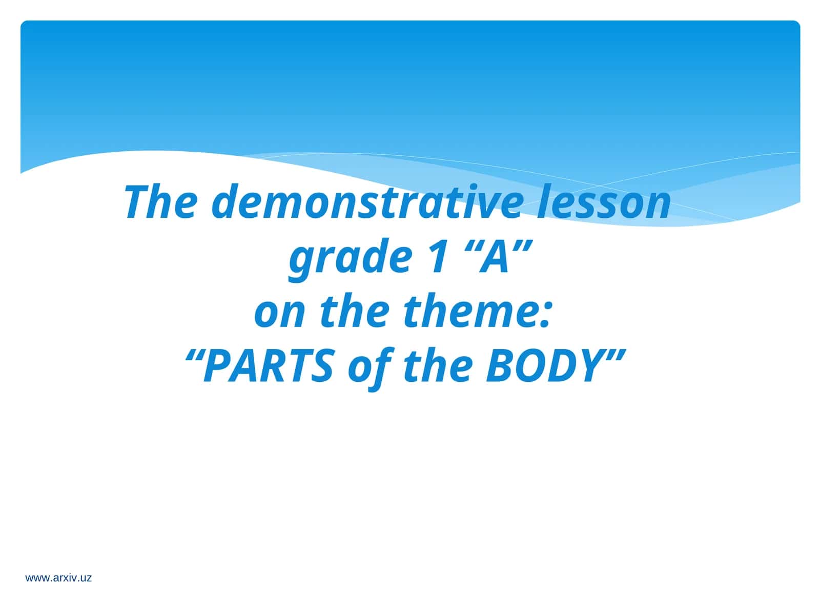 PARTS OF the BODY