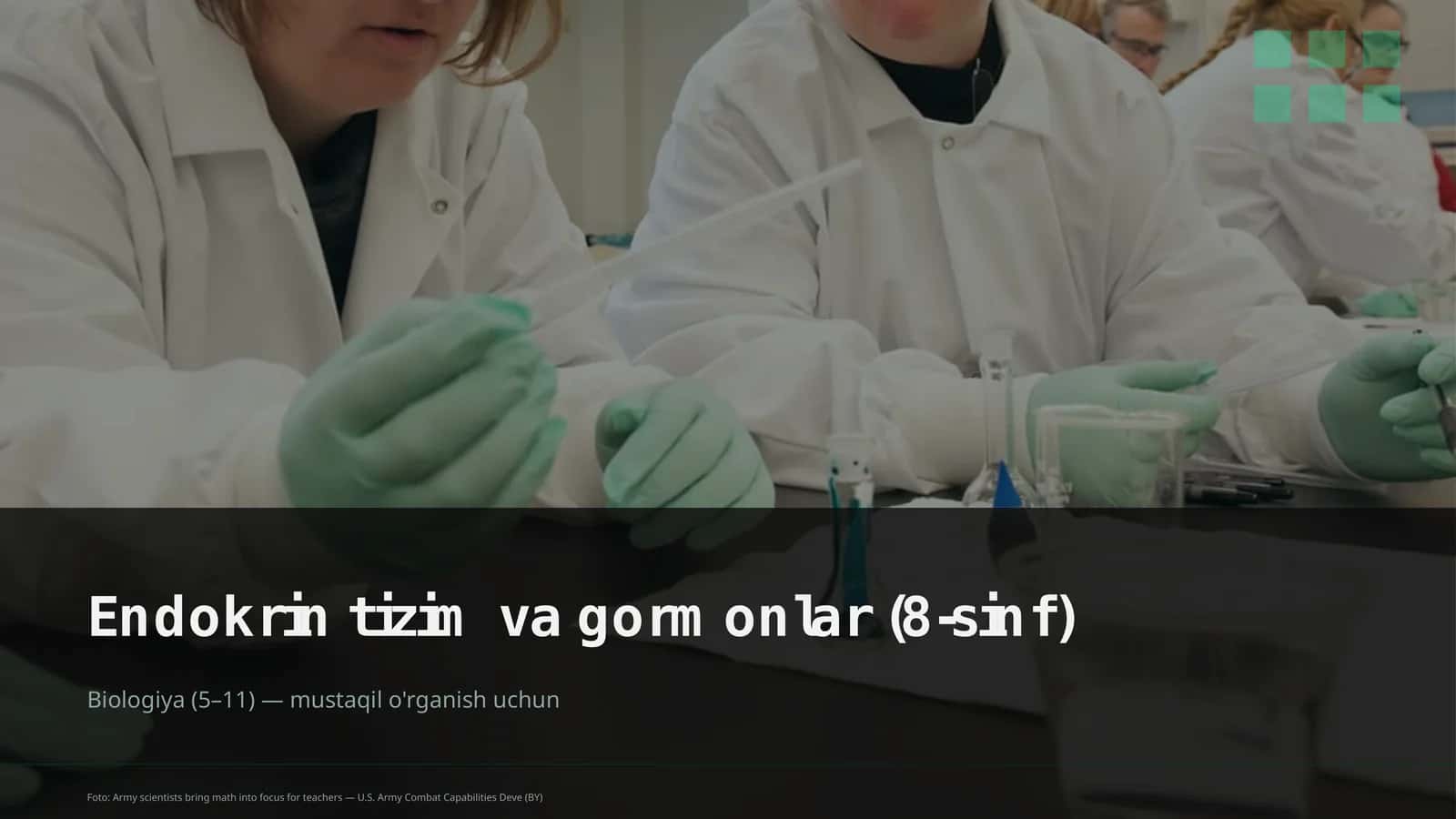 Endokrin tizim va gormonlar (8-sinf)