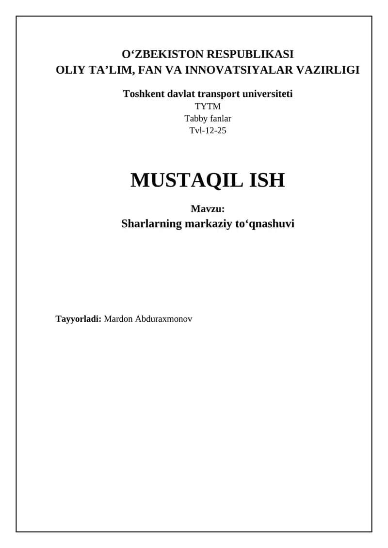Sharlarning markaziy to'qnashuvi