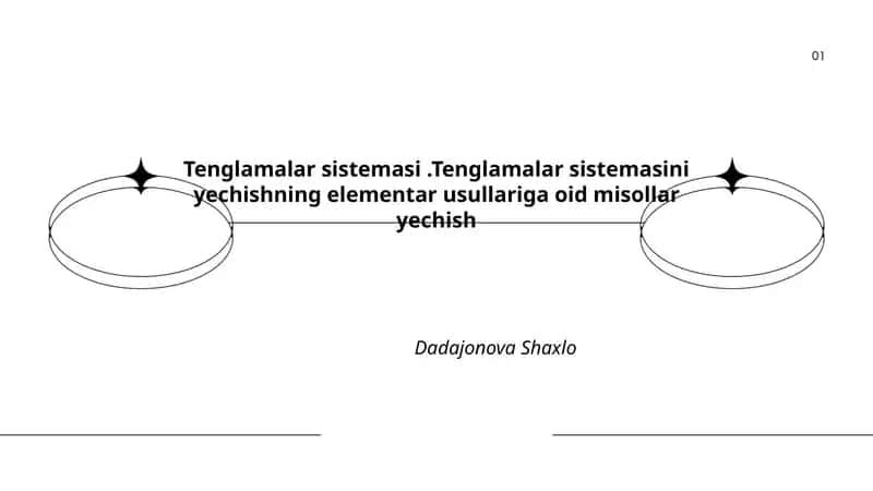Tenglamalar sistemasi