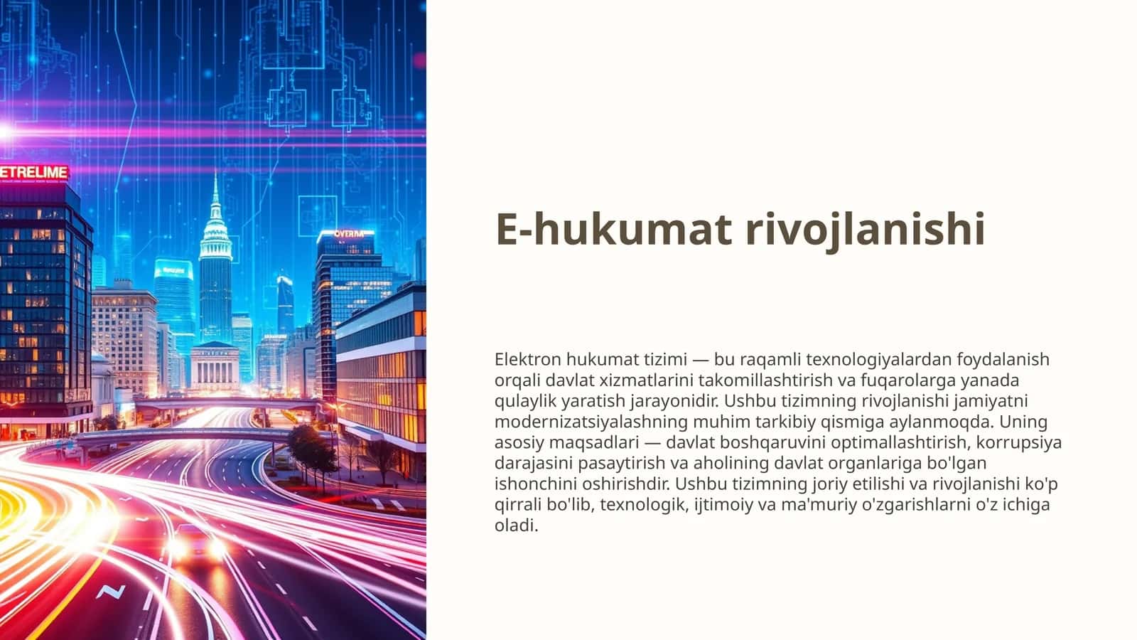 E-hukumat rivojlanishi