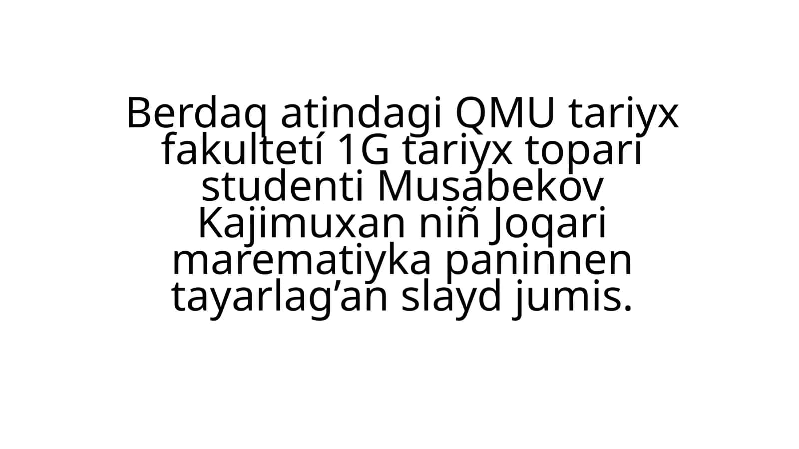 Slayd jumis - Sanli ko’plikler, natural, pu’tin, racional, irracional, haqqiyqiy sanlar