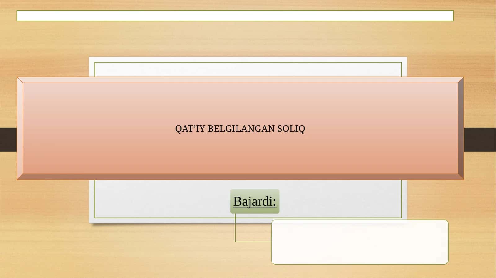 QAT’IY BELGILANGAN SOLIQ