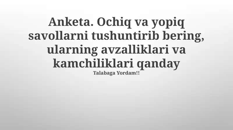 Anketa tahlili