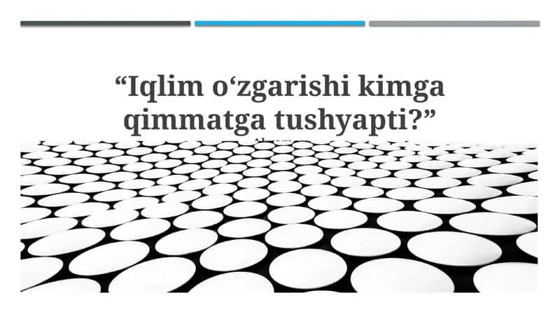 Iqlim o‘zgarishi kimga qimmatga tushyapti?