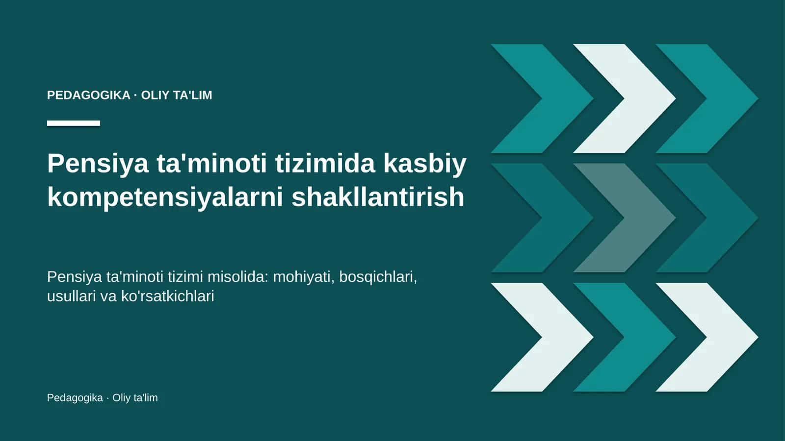 pensiya ta'minoti tizimida kasbiy kompetensiyalarni shakllantirish 1466