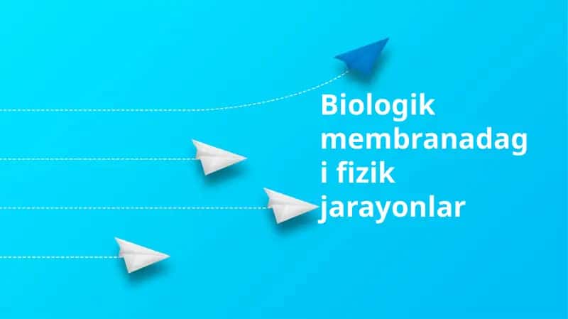 Biologik membranadagi fizik jarayonlar